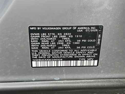 Used 2025 Volkswagen Atlas Cross Sport SE AWD/4WD image 14