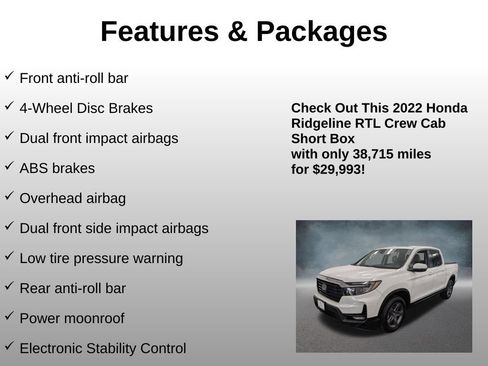 Certified 2022 Honda Ridgeline RTL image 16