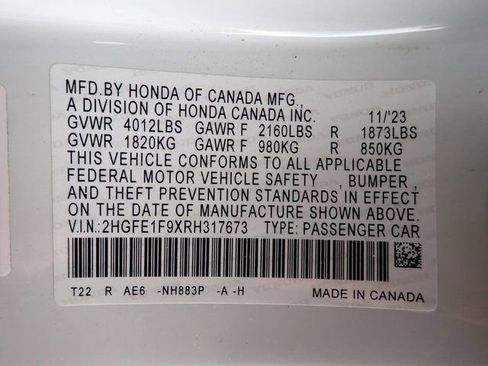 Used 2024 Honda Civic Touring image 22