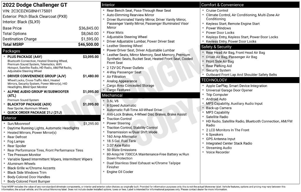 Used 2022 Dodge Challenger GT w/ Plus Package AWD/4WD image 6