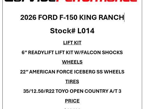 Used 2026 Ford F150 King Ranch w/ Equipment Group 601A High AWD/4WD image 2