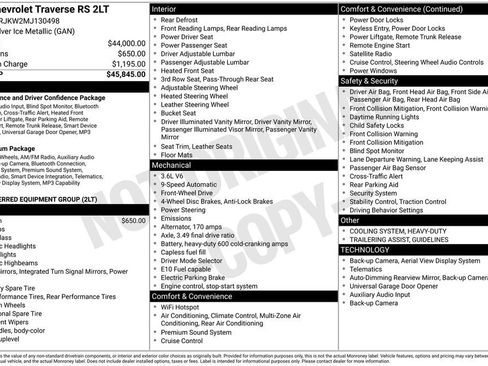 Used 2021 Chevrolet Traverse RS image 6