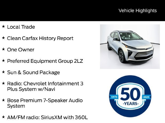 Used 2022 Chevrolet Bolt EUV Premier w/ Sun & Sound Package FWD image 6