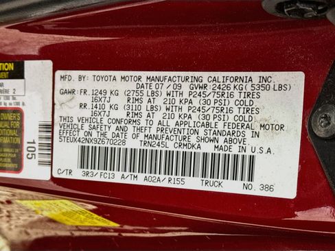 Used 2009 Toyota Tacoma 4x4 Access Cab image 28