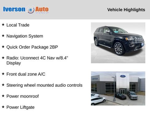 Used 2018 Jeep Grand Cherokee Overland AWD/4WD image 2