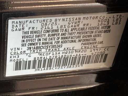 Used 2025 Nissan Sentra SV FWD image 27
