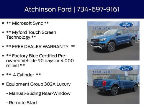 Certified 2019 Ford Ranger XLT w/ Equipment Group 302A Luxury image 8