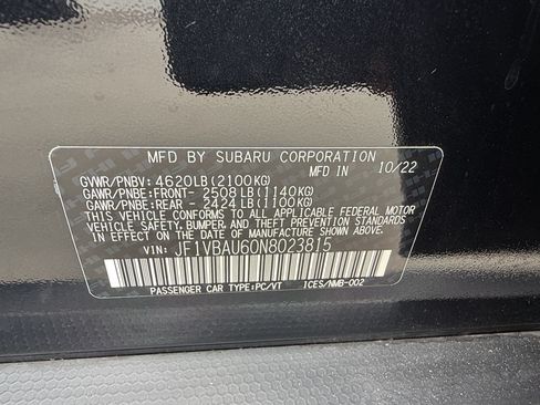 Used 2022 Subaru WRX GT AWD/4WD image 25