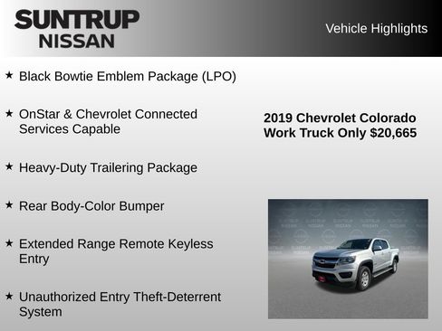 Used 2019 Chevrolet Colorado W/T w/ WT Convenience Package RWD image 16