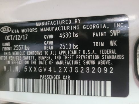 Used 2018 Kia Optima SX w/ Technology Package image 33