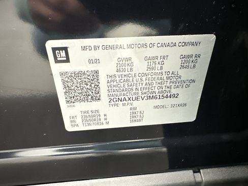 Certified 2021 Chevrolet Equinox LT AWD/4WD image 19