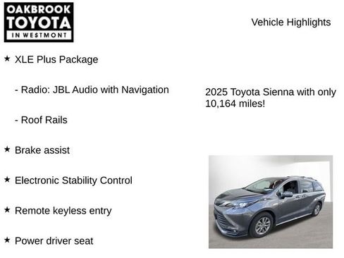 Used 2025 Toyota Sienna XLE w/ XLE Plus Package AWD/4WD image 8