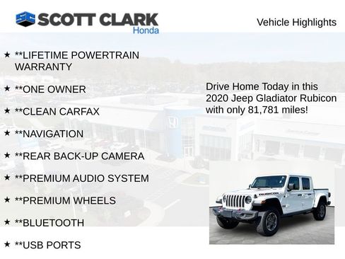 Used 2020 Jeep Gladiator Rubicon AWD/4WD image 12