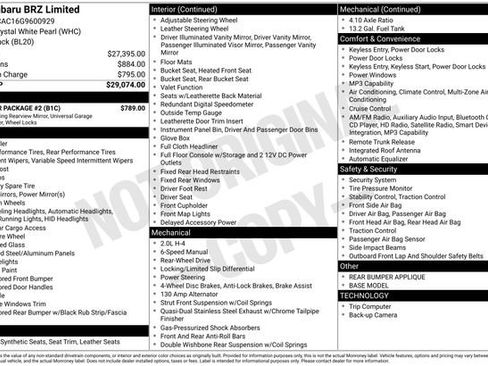 Used 2016 Subaru BRZ Limited w/ Popular Package #2 image 30