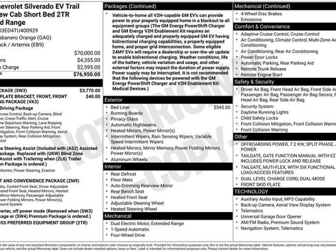 New 2026 Chevrolet Silverado EV Trail Boss w/ Plus Package AWD/4WD image 5
