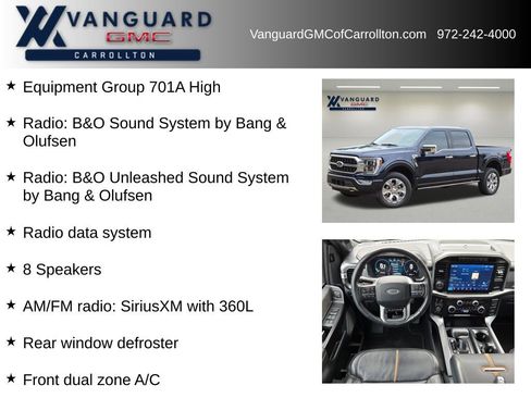 Used 2023 Ford F150 Platinum w/ Equipment Group 701A High image 12