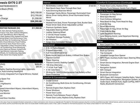 Used 2024 Genesis GV70 2.5T w/ Sport Prestige Package AWD/4WD image 2