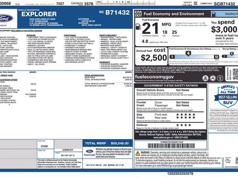 Used 2025 Ford Explorer ST w/ Sun And Sound Package RWD image 32