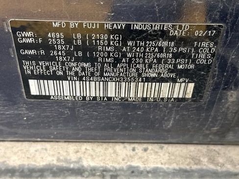 Used 2017 Subaru Outback 2.5i Limited AWD/4WD image 2