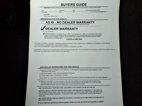 Used 2022 Jeep Wrangler Unlimited Sport AWD/4WD image 35