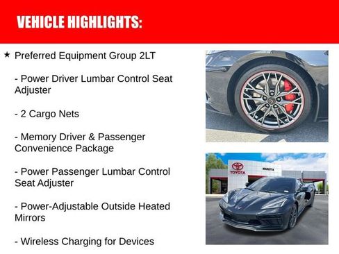 Used 2024 Chevrolet Corvette Stingray Preferred Cpe w/ Z51 Performance Package RWD image 18