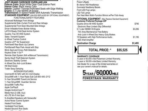 Used 2019 Jeep Grand Cherokee Overland AWD/4WD image 28