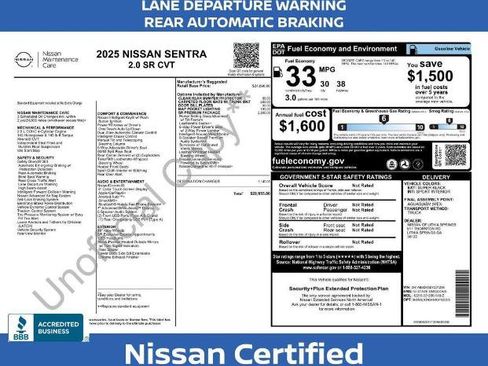 Certified 2025 Nissan Sentra SR w/ SR Premium Package image 10