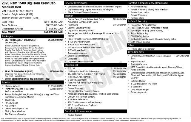 Used 2020 RAM 1500 Big Horn AWD/4WD image 24