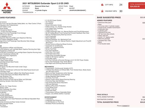 Used 2021 Mitsubishi Outlander Sport ES image 2