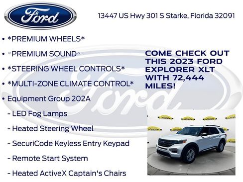 Certified 2023 Ford Explorer XLT w/ Equipment Group 202A RWD image 15