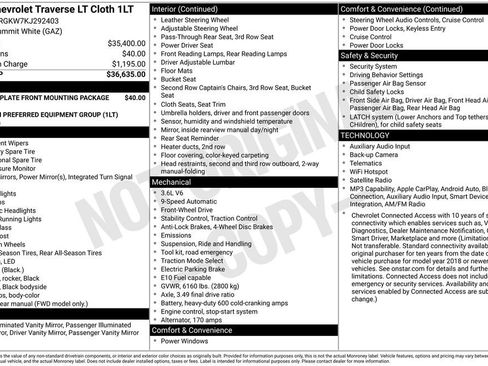 Used 2019 Chevrolet Traverse LT FWD image 17