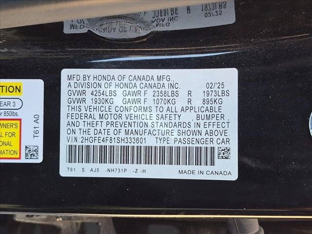 Used 2025 Honda Civic FWD Hybrid Sedan image 15