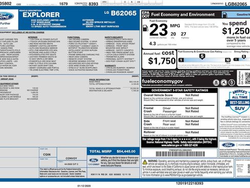 Used 2020 Ford Explorer Limited w/ Class III Trailer Tow Package AWD/4WD image 3