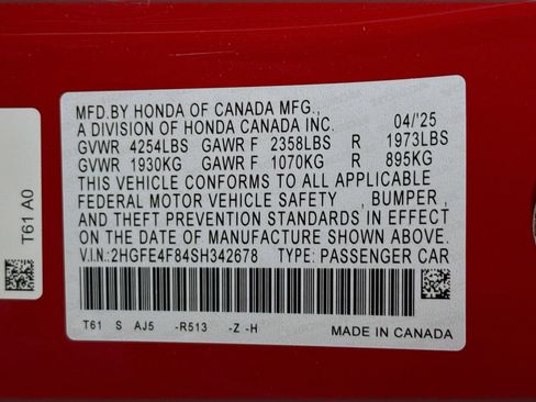 New 2025 Honda Civic Sport Touring image 39