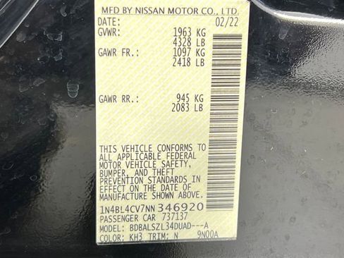 Used 2022 Nissan Altima 2.5 SR w/ Midnight Edition Package image 38