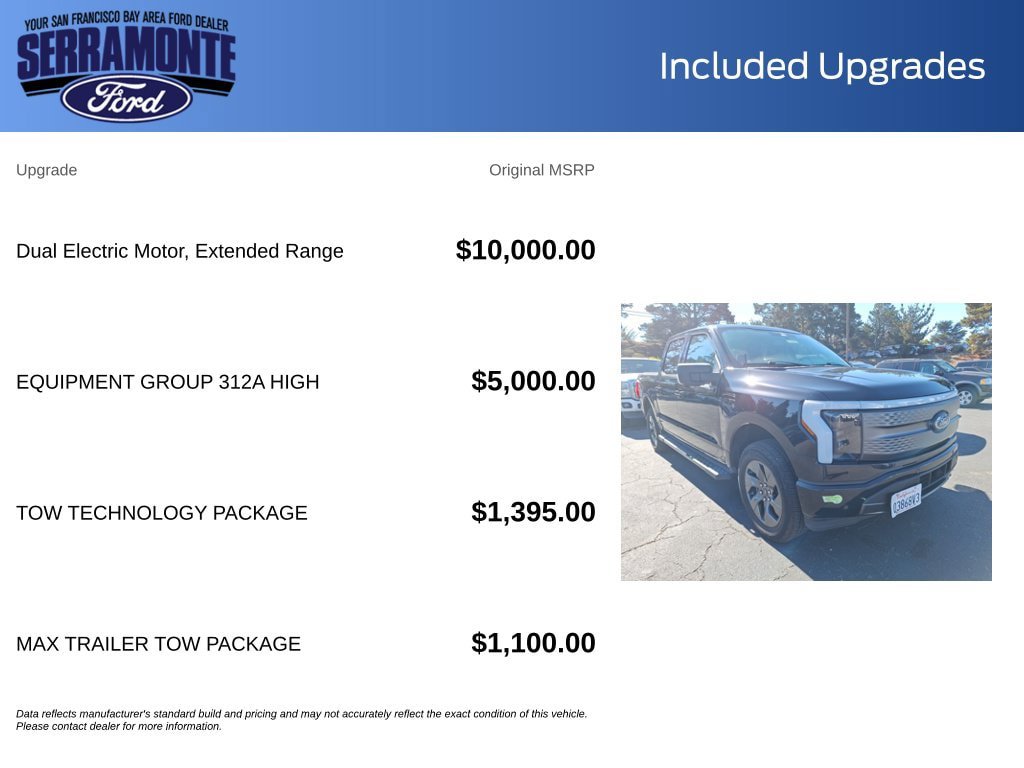 Used 2023 Ford F150 Lightning XLT w/ Equipment Group 312A High AWD/4WD image 21