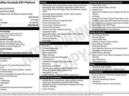 Used 2020 Cadillac Escalade ESV Platinum image 10