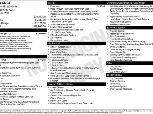 Certified 2025 Kia K5 GT w/ GT1 Package FWD image 2