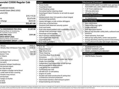 Used 1998 Chevrolet Silverado 3500 2WD Regular Cab w/ Comfort & Convenience Pkg image 22