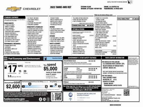 Used 2023 Chevrolet Tahoe RST w/ Luxury Package image 3
