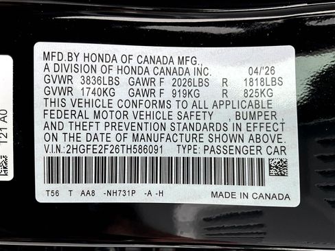 Certified 2026 Honda Civic LX image 18