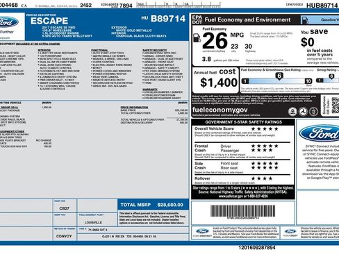 Used 2017 Ford Escape SE w/ Equipment Group 201A FWD image 2