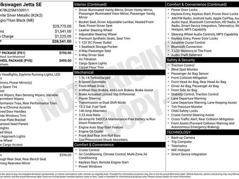 Used 2025 Volkswagen Jetta SE w/ Sunroof Package FWD image 9