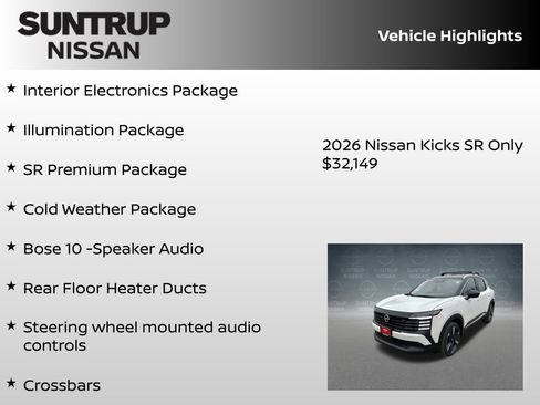 New 2026 Nissan Kicks SR w/ SR Premium Package AWD/4WD image 8