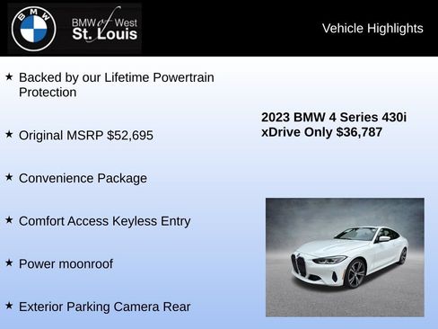 Used 2023 BMW 430i xDrive Coupe w/ Convenience Package AWD/4WD image 8