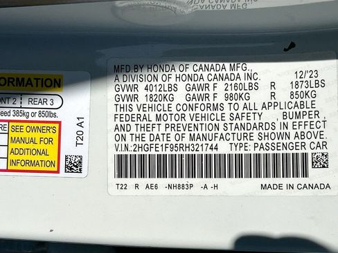 Certified 2024 Honda Civic Touring image 33