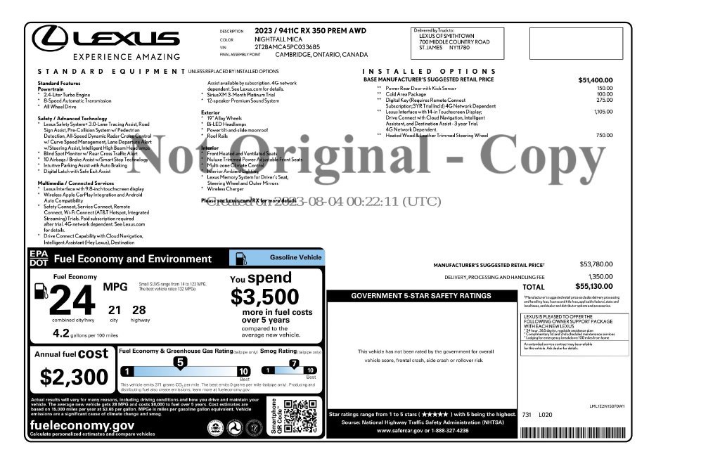 Used 2023 Lexus RX 350 Premium w/ Cold Area Package AWD/4WD image 3