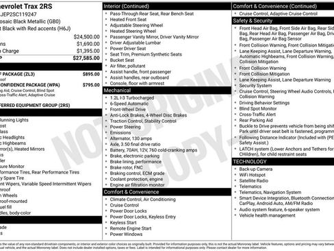 Used 2025 Chevrolet Trax RS w/ Sunroof Package FWD image 6