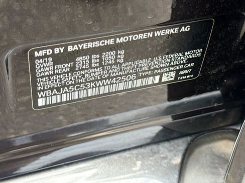 Used 2019 BMW 530i w/ M Sport Package RWD image 45