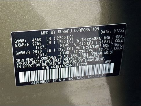 Certified 2022 Subaru Outback Premium image 29